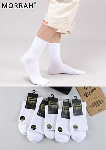 Мужские высокие белые носки MORRAH